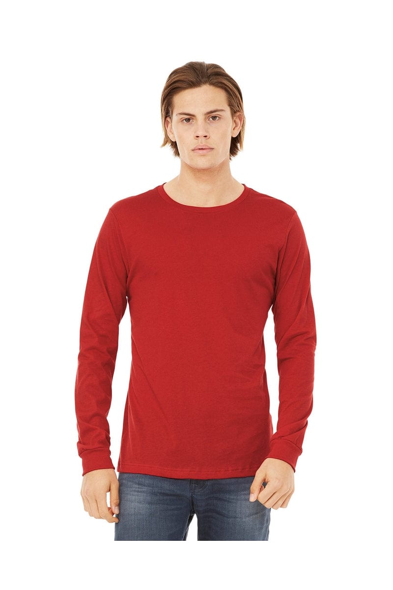 Bella Canvas T-Shirts XS / Red Bella+Canvas 3501: Unisex Jersey Long-Sleeve T-Shirt