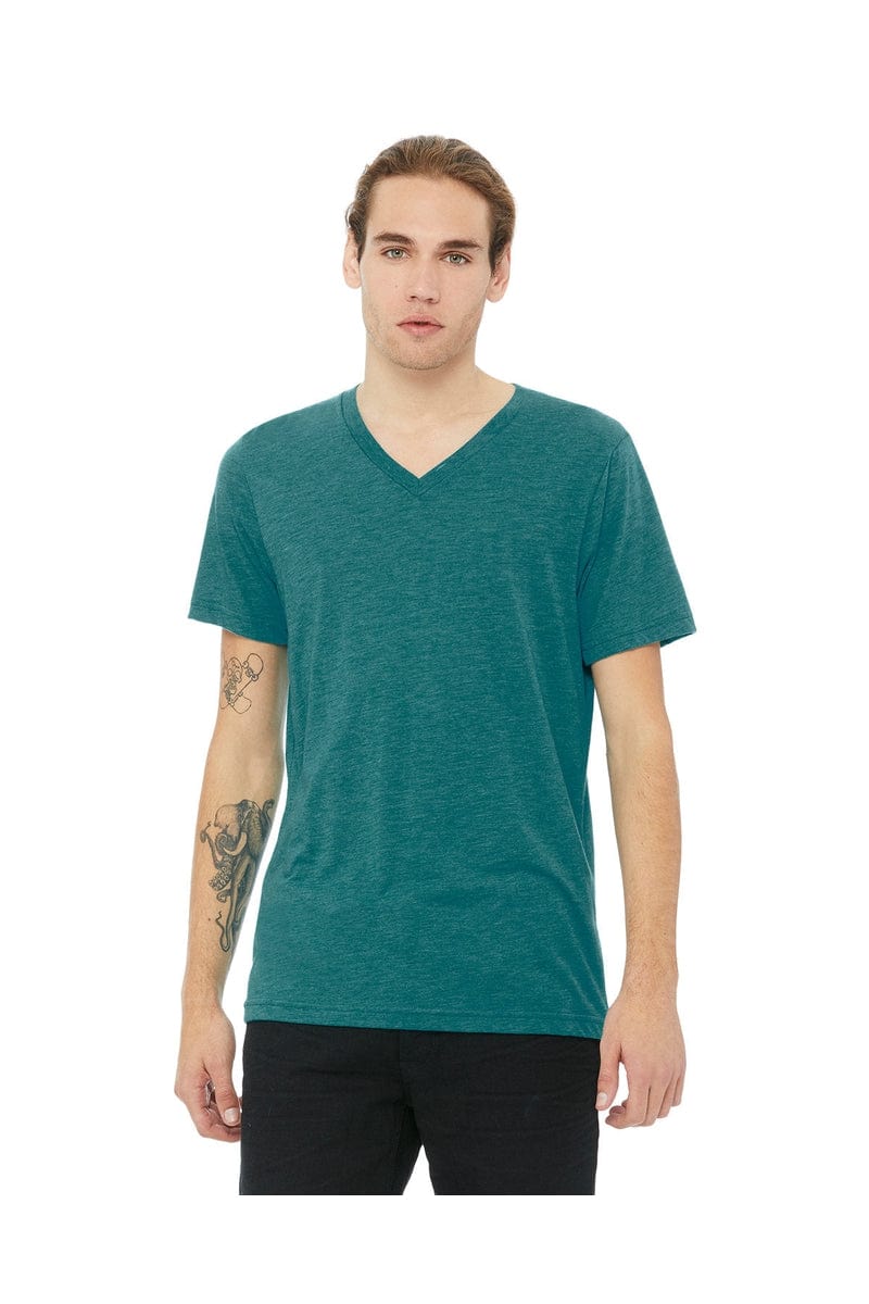 Bella Canvas T-Shirts XS / Teal Triblend Bella+Canvas 3415C: Unisex Triblend  V-Neck T-Shirt