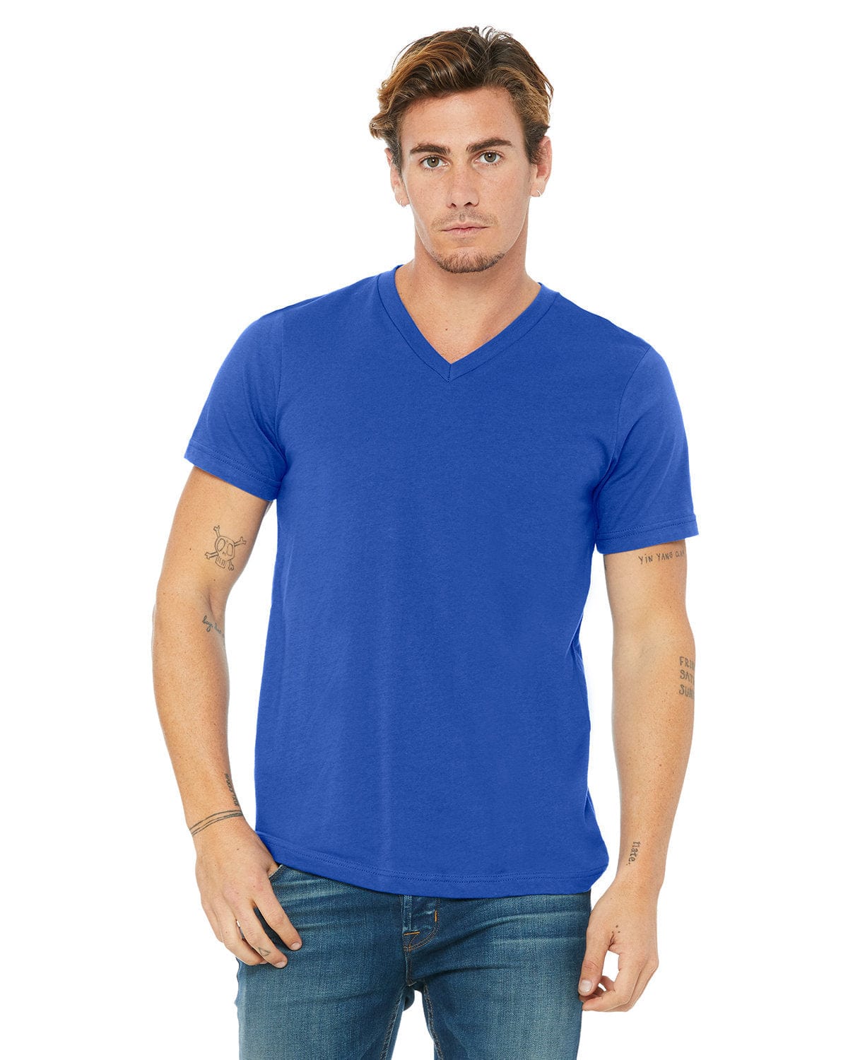 Bella Canvas T-Shirts XS / True Royal Bella+Canvas 3005: Unisex Jersey Short-Sleeve V-Neck T‑Shirt