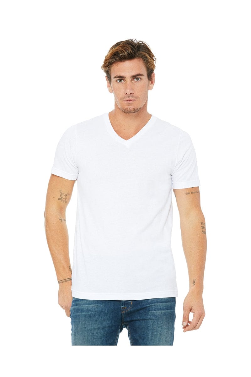 Bella Canvas T-Shirts XS / White Bella+Canvas 3005: Unisex Jersey Short-Sleeve V-Neck T‑Shirt