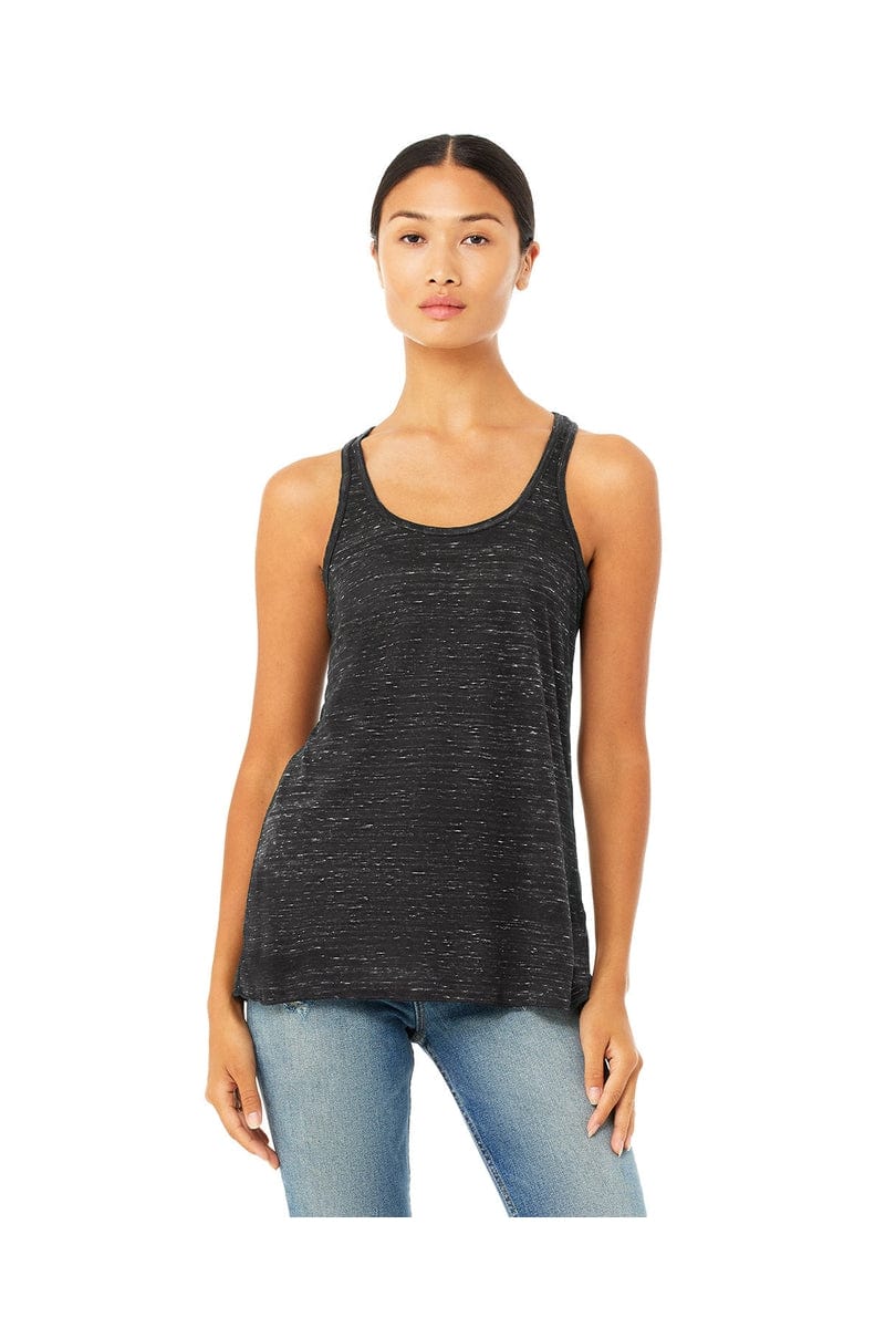 Bella Canvas Tank Tops 3XL / Black Marble Bella+Canvas B8800: Ladies' Flowy Racerback Tank