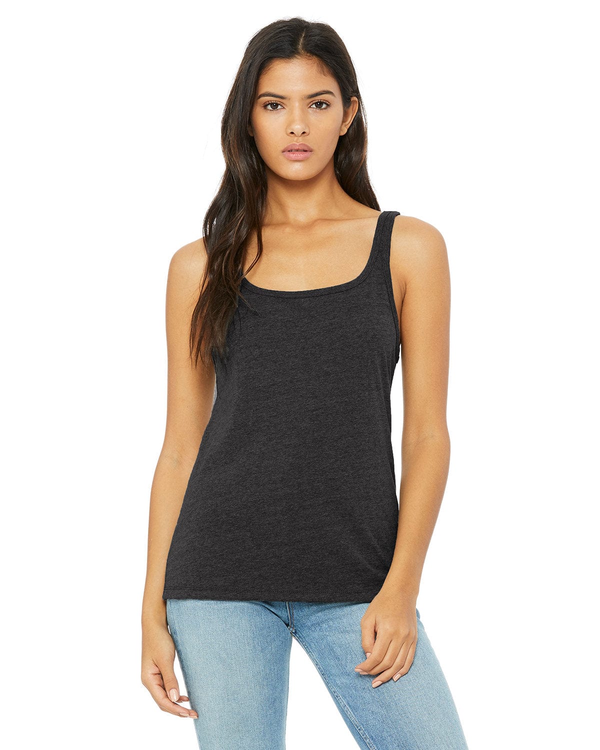 Bella Canvas Tank Tops S / Dark Gry Heather Bella + Canvas 6488: Ladies Relaxed Jersey Tank