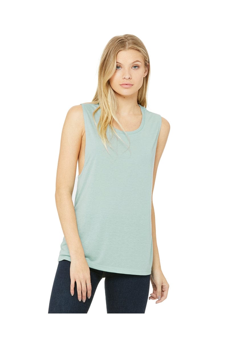 Bella Canvas Tank Tops S / Dusty Blue Bella+Canvas B8803: Ladies' Flowy Scoop Muscle Tank