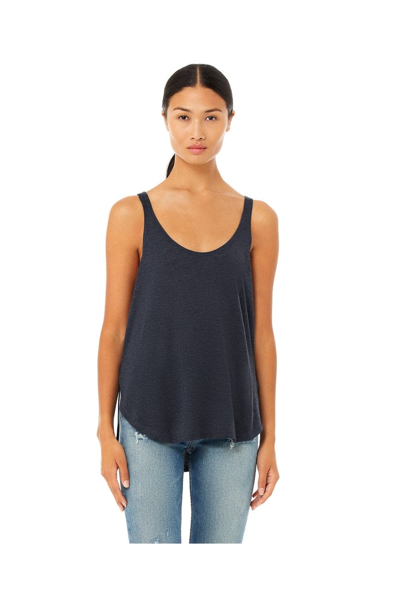 Bella Canvas Tank Tops S / Heather Navy Bella + Canvas B8802: Flowy Side Slit Tank