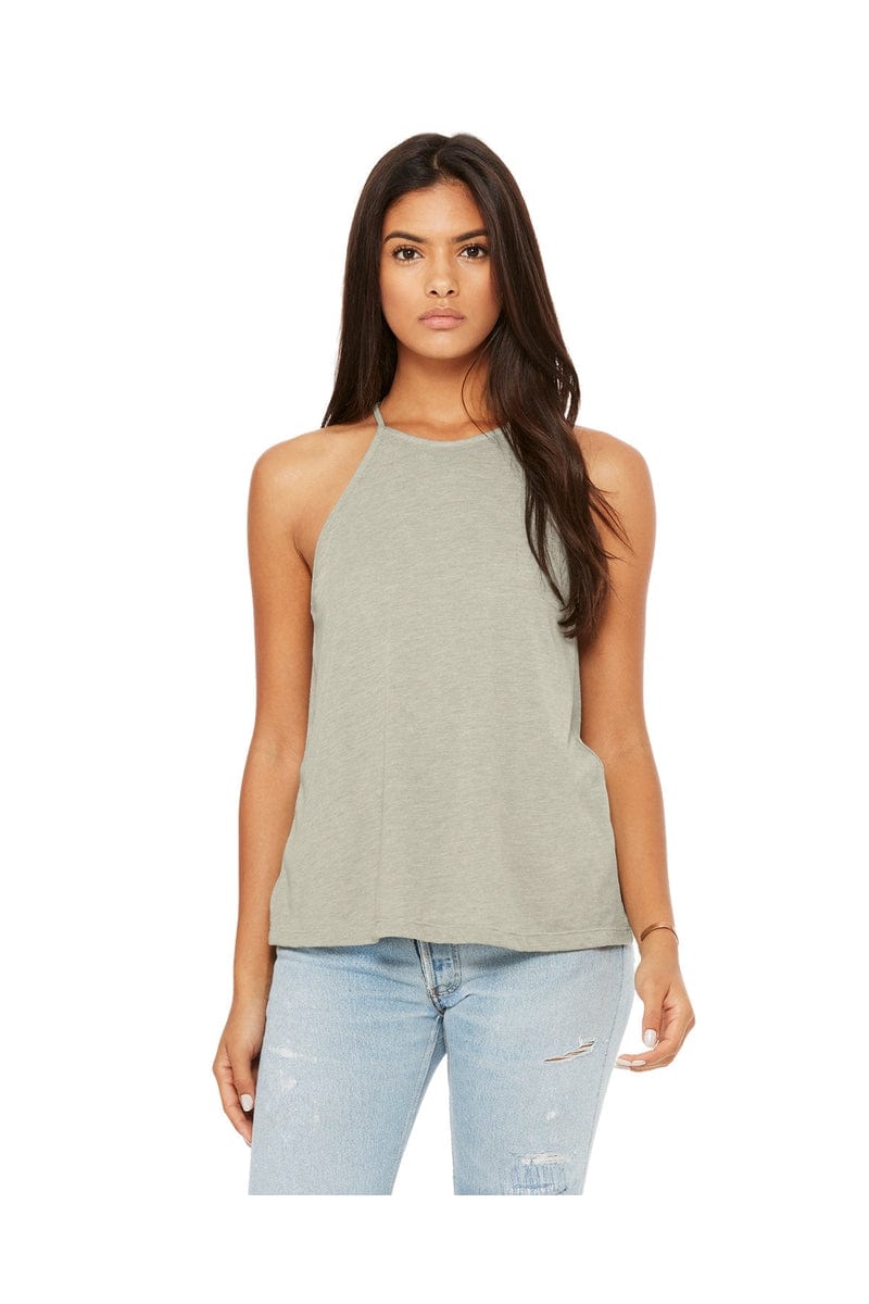 Bella Canvas Tank Tops S / Heather Stone Bella+Canvas 8809: Women's Flowy High-Neck Tank