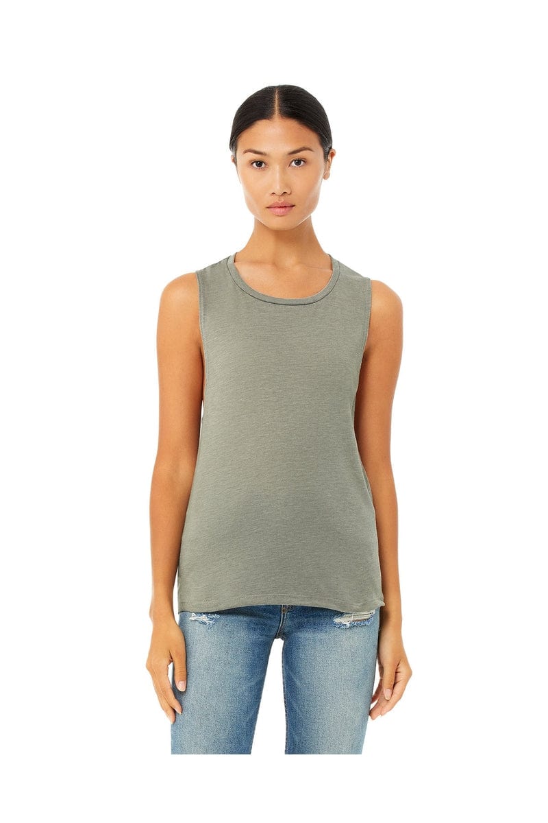 Bella Canvas Tank Tops S / Heather Stone Bella+Canvas B8803: Ladies' Flowy Scoop Muscle Tank