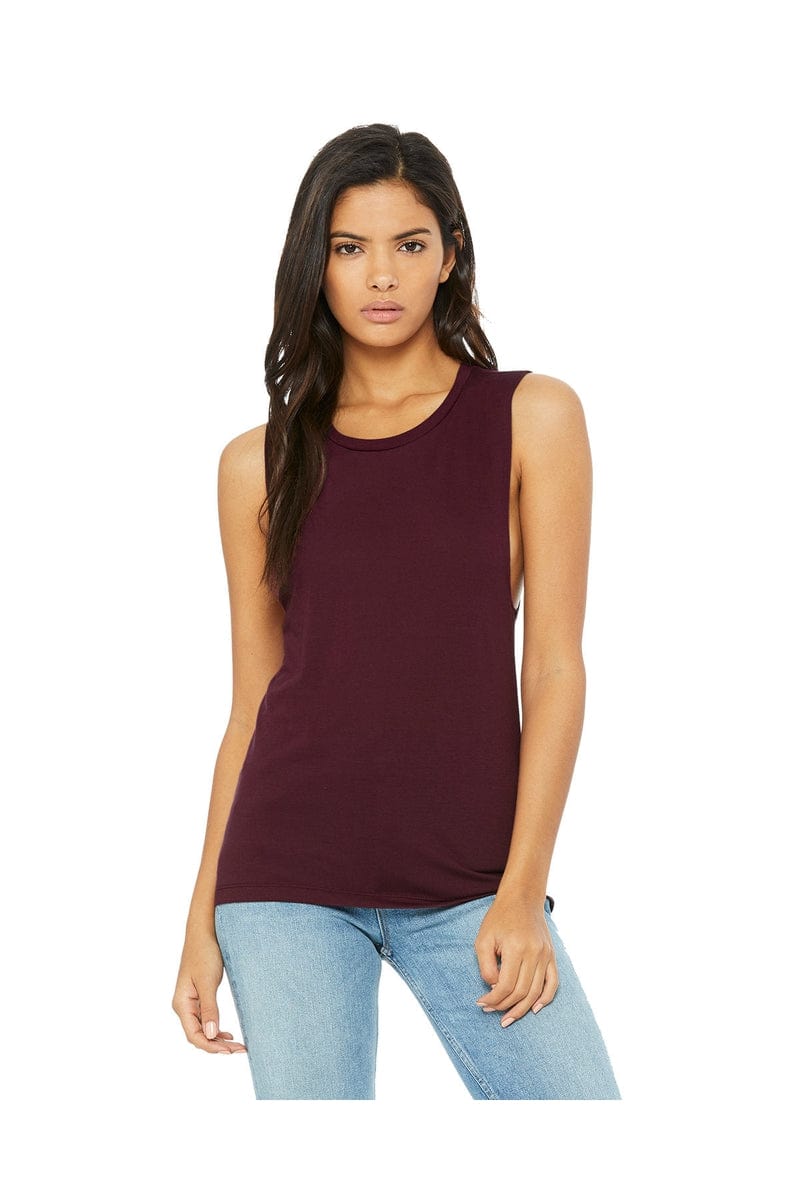 Bella Canvas Tank Tops S / Maroon Bella+Canvas B8803: Ladies' Flowy Scoop Muscle Tank