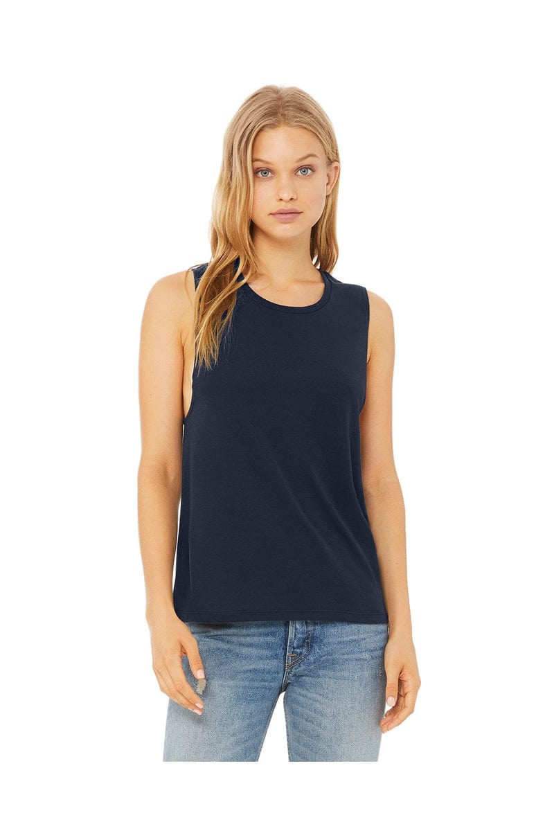 Bella Canvas Tank Tops S / Midnight Bella+Canvas B8803: Ladies' Flowy Scoop Muscle Tank