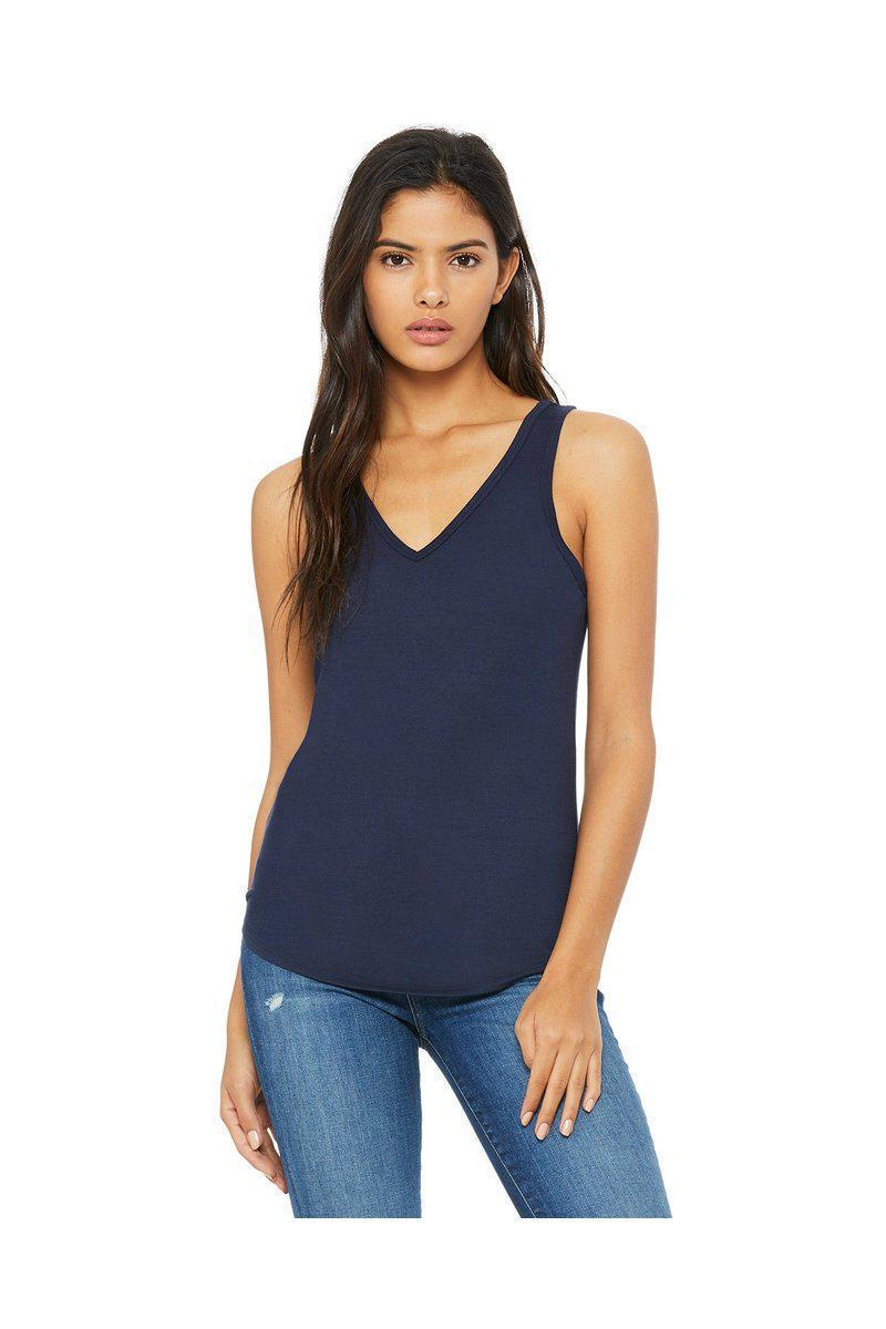 Bella Canvas Tank Tops S / Midnight Bella + Canvas B8805: Ladies' Flowy V-Neck Tank