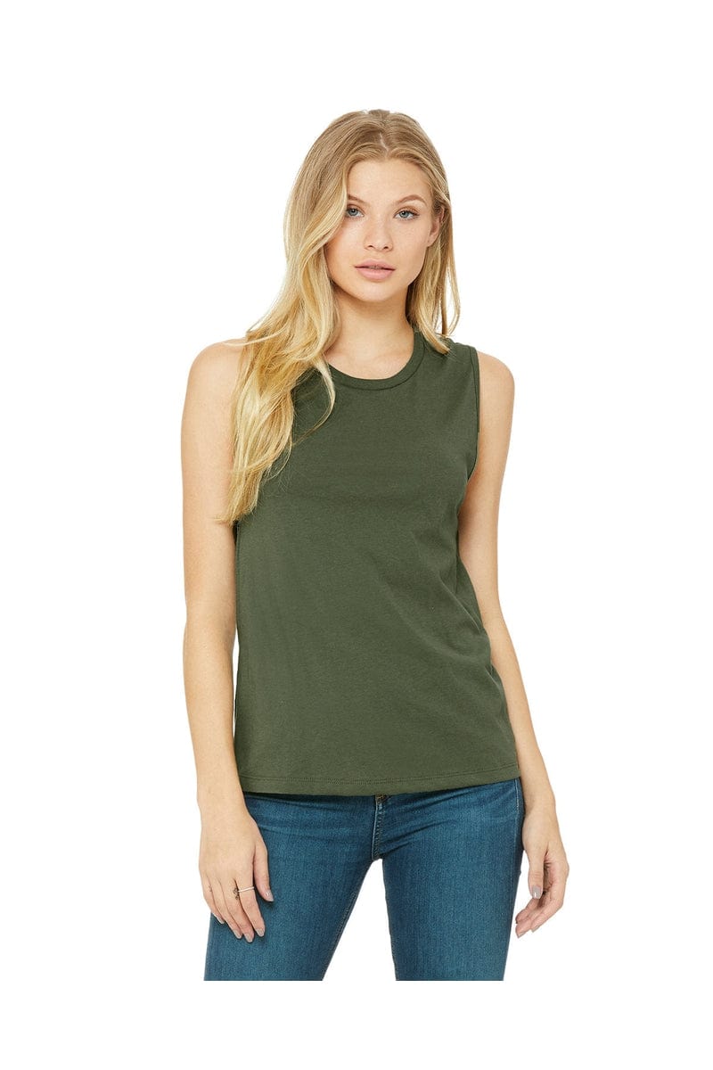 Bella Canvas Tank Tops S / Military Green Bella + Canvas B6003: Ladies' Jersey Muscle Tank