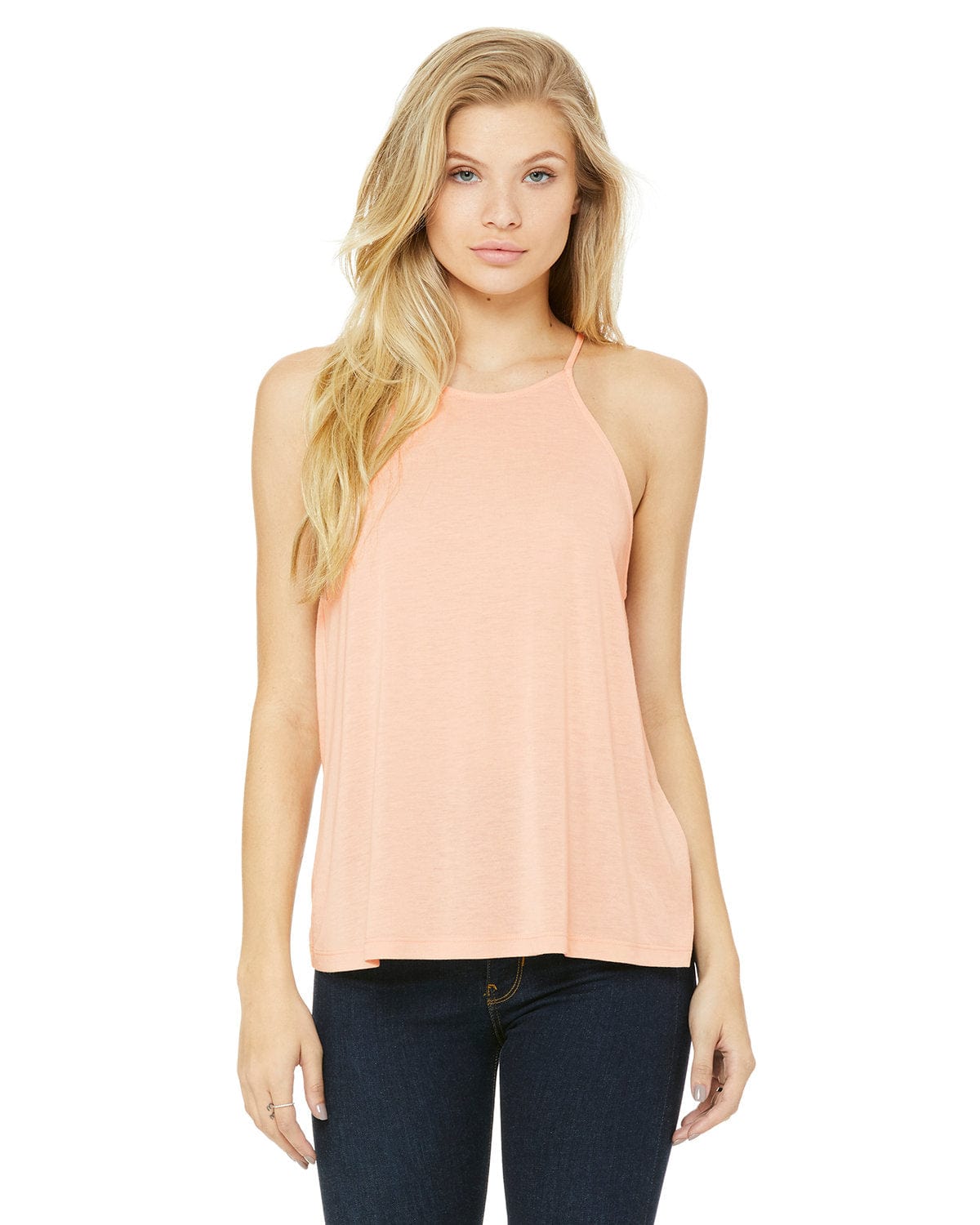 Bella Canvas Tank Tops S / Peach Bella+Canvas 8809: Women's Flowy High-Neck Tank