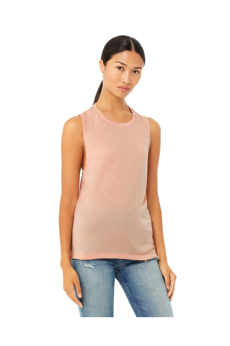 Bella Canvas Tank Tops S / Peach Bella+Canvas B8803: Ladies' Flowy Scoop Muscle Tank