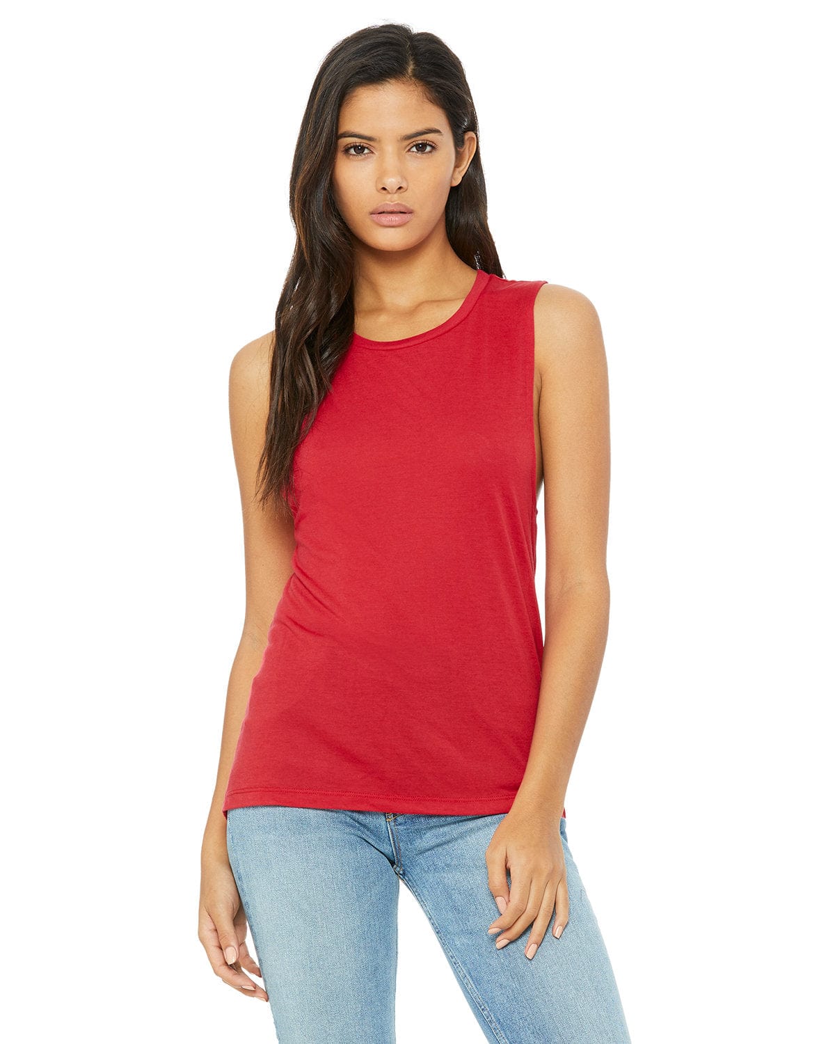Bella Canvas Tank Tops S / Red Bella+Canvas B8803: Ladies' Flowy Scoop Muscle Tank