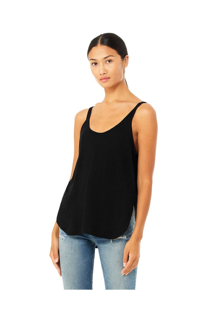 Bella Canvas Tank Tops S / Solid Black Slub Bella + Canvas B8802: Flowy Side Slit Tank