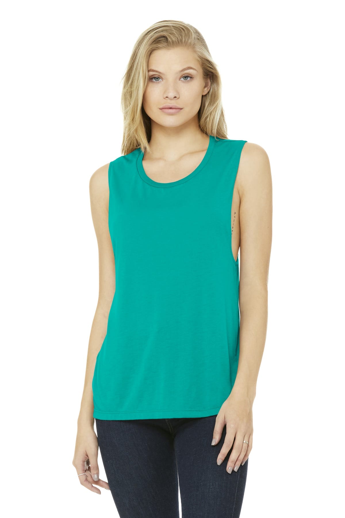 Bella Canvas Tank Tops S / Teal Bella+Canvas BC8803 Ladies' Flowy Scoop Muscle Tank
