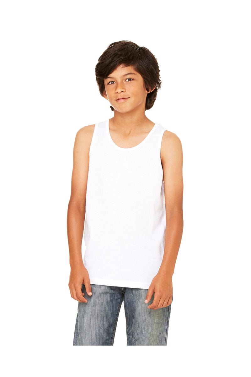 Bella Canvas Tank Tops S / White Bella+Canvas 3480Y: Youth Jersey Tank