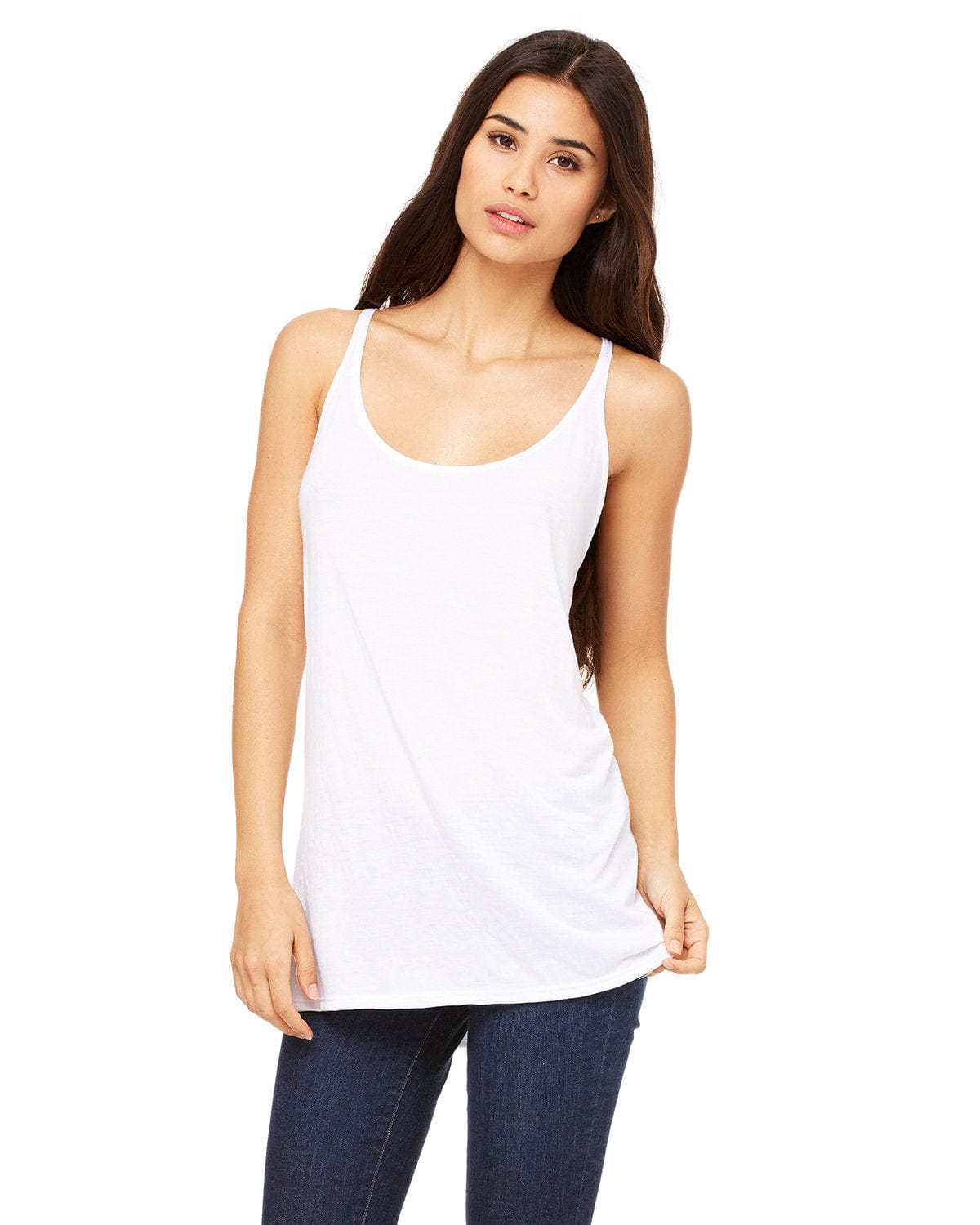 Bella Canvas Tank Tops S / White Bella+Canvas 8838: Ladies' Slouchy Tank
