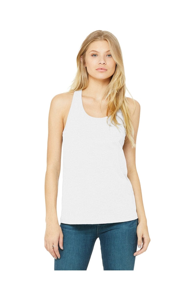 Bella Canvas Tank Tops S / White Bella + Canvas B6008: Ladies' Jersey Racerback Tank
