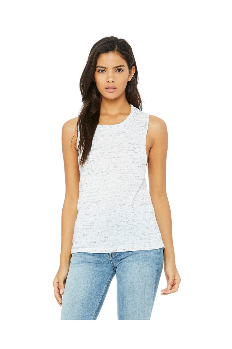 Bella Canvas Tank Tops S / White Marble Bella+Canvas B8803: Ladies' Flowy Scoop Muscle Tank