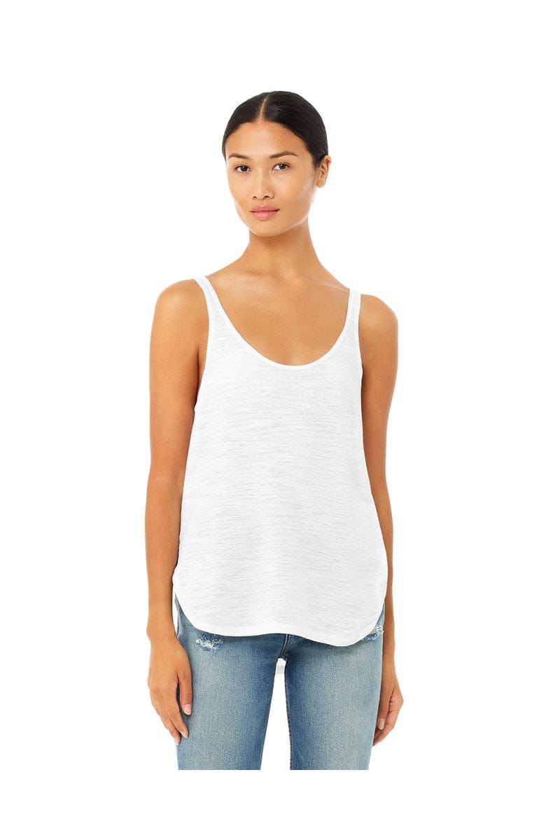 Bella Canvas Tank Tops S / White Slub Bella + Canvas B8802: Flowy Side Slit Tank