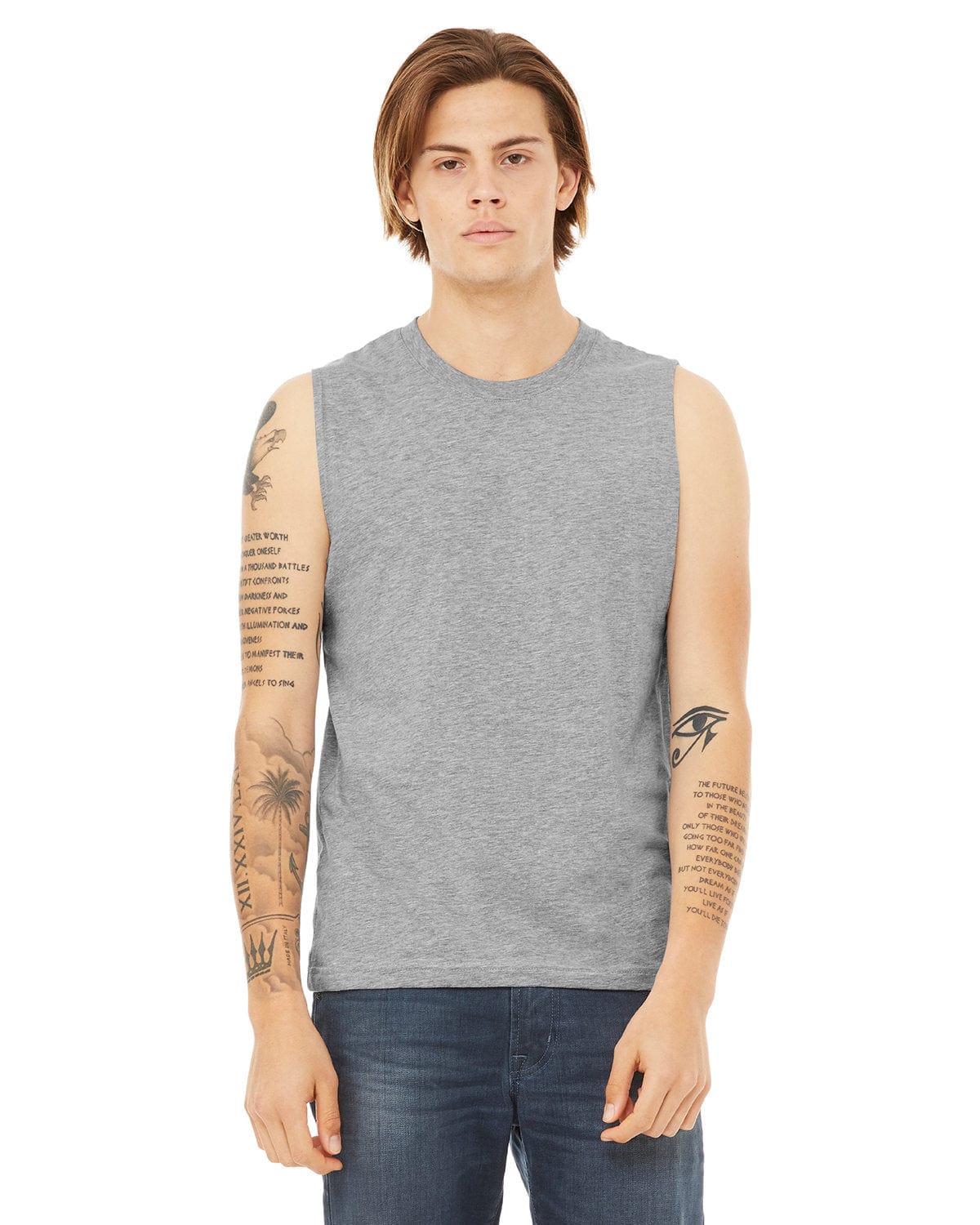 Bella Canvas Tank Tops XS / Athletic Heather Bella Canvas 3483: Unisex Jersey Muscle Tank