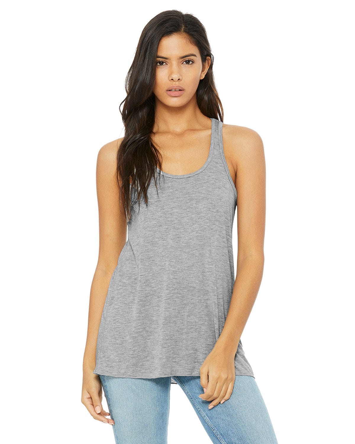 Bella Canvas Tank Tops XS / Athletic Heather Bella+Canvas B8800: Ladies' Flowy Racerback Tank