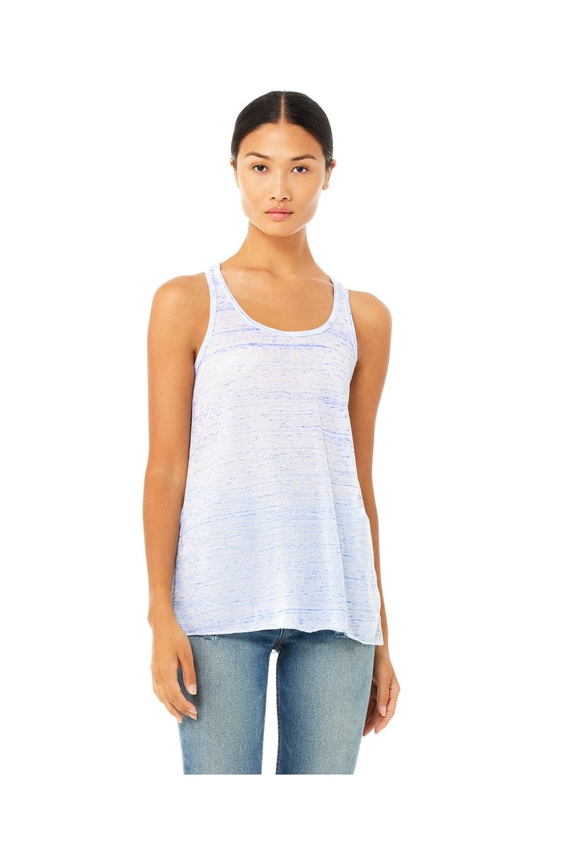 Bella Canvas Tank Tops XS / Blue Marble Bella+Canvas B8800: Ladies' Flowy Racerback Tank