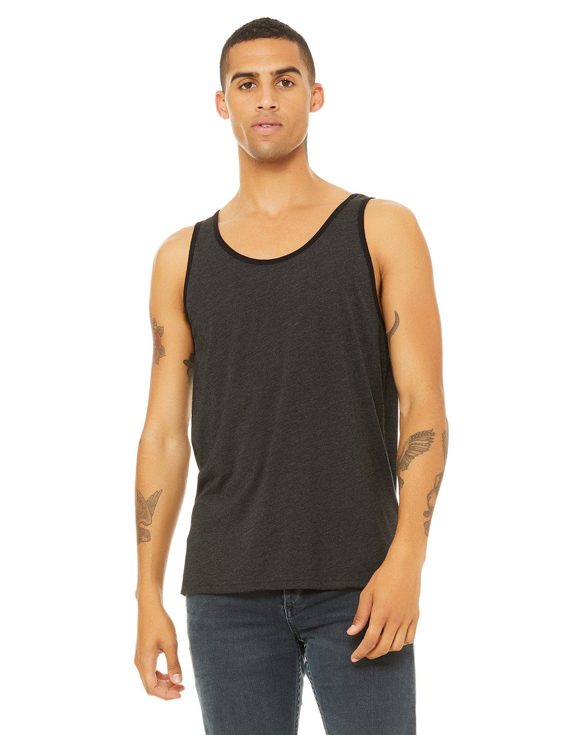 Bella Canvas Tank Tops XS / Ch Blk/ Sl B Trb Bella+Canvas 3480: Unisex Jersey Tank