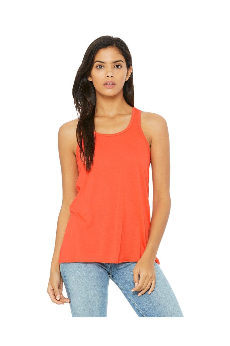 Bella Canvas Tank Tops XS / Coral Bella+Canvas B8800: Ladies' Flowy Racerback Tank