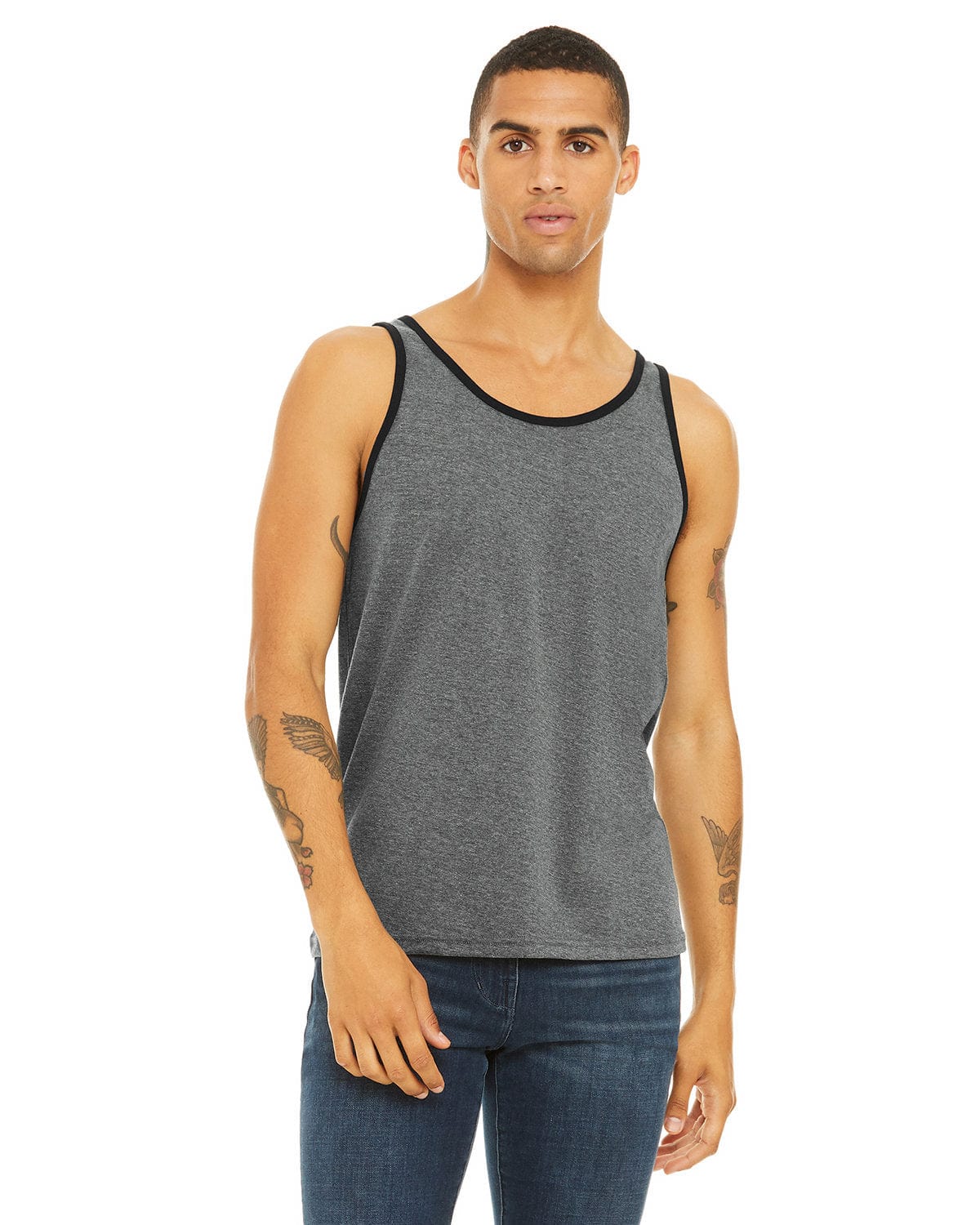 Bella Canvas Tank Tops XS / Deep Hthr/ Black Bella+Canvas 3480: Unisex Jersey Tank