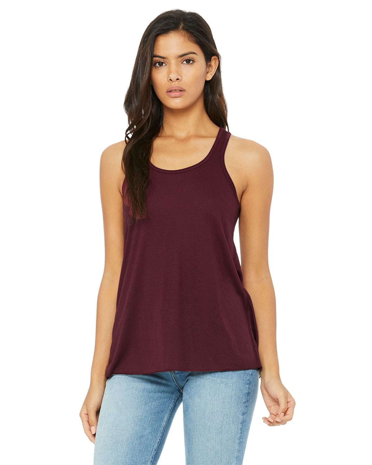 Bella Canvas Tank Tops XS / Maroon Bella+Canvas B8800: Ladies' Flowy Racerback Tank