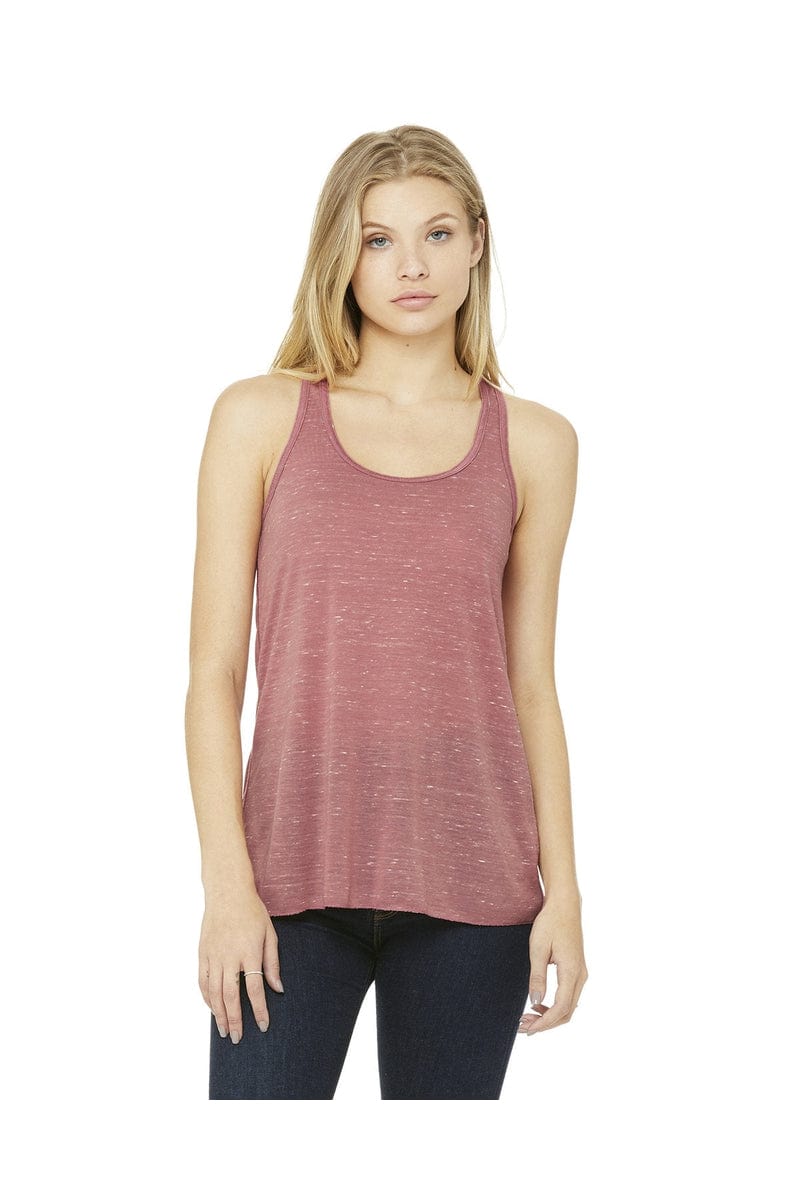 Bella Canvas Tank Tops XS / Mauve Marble Bella+Canvas B8800: Ladies' Flowy Racerback Tank