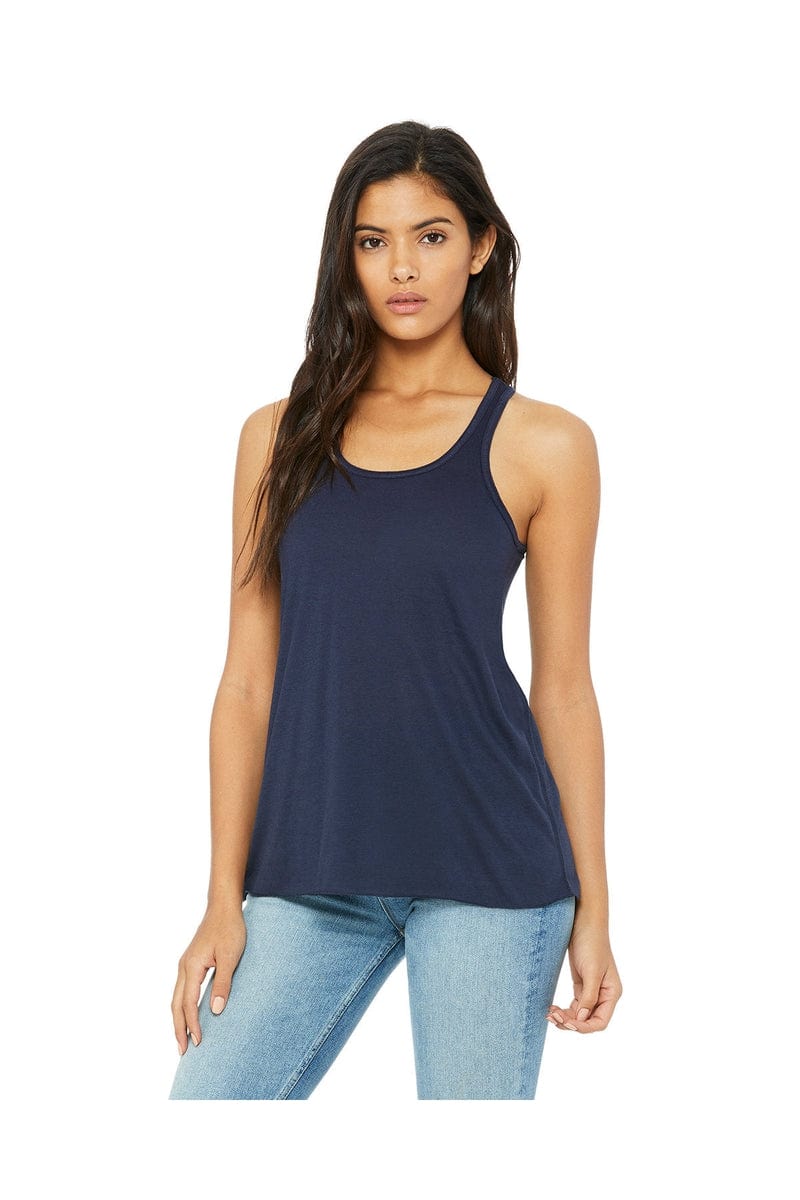Bella Canvas Tank Tops XS / Midnight Bella+Canvas B8800: Ladies' Flowy Racerback Tank