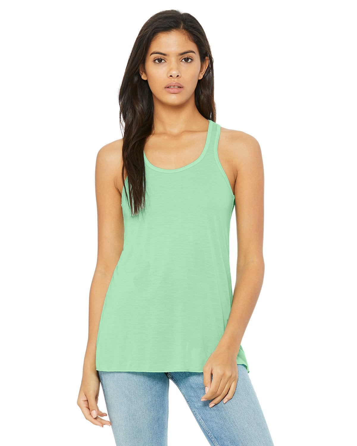 Bella Canvas Tank Tops XS / Mint Bella+Canvas B8800: Ladies' Flowy Racerback Tank