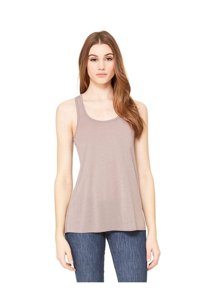 Bella Canvas Tank Tops XS / Pebble Brown Bella+Canvas B8800: Ladies' Flowy Racerback Tank