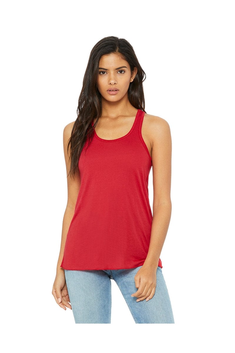 Bella Canvas Tank Tops XS / Red Bella+Canvas B8800: Ladies' Flowy Racerback Tank