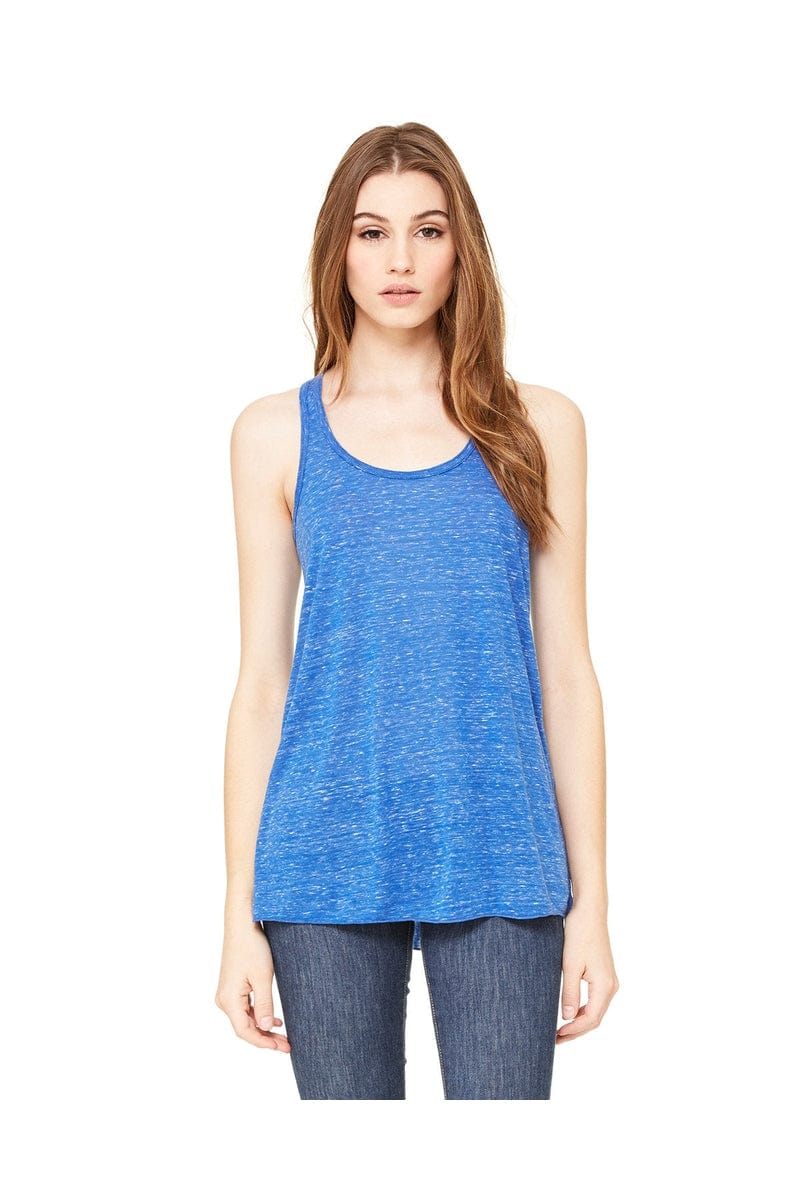 Bella Canvas Tank Tops XS / True Royal Marb Bella+Canvas B8800: Ladies' Flowy Racerback Tank