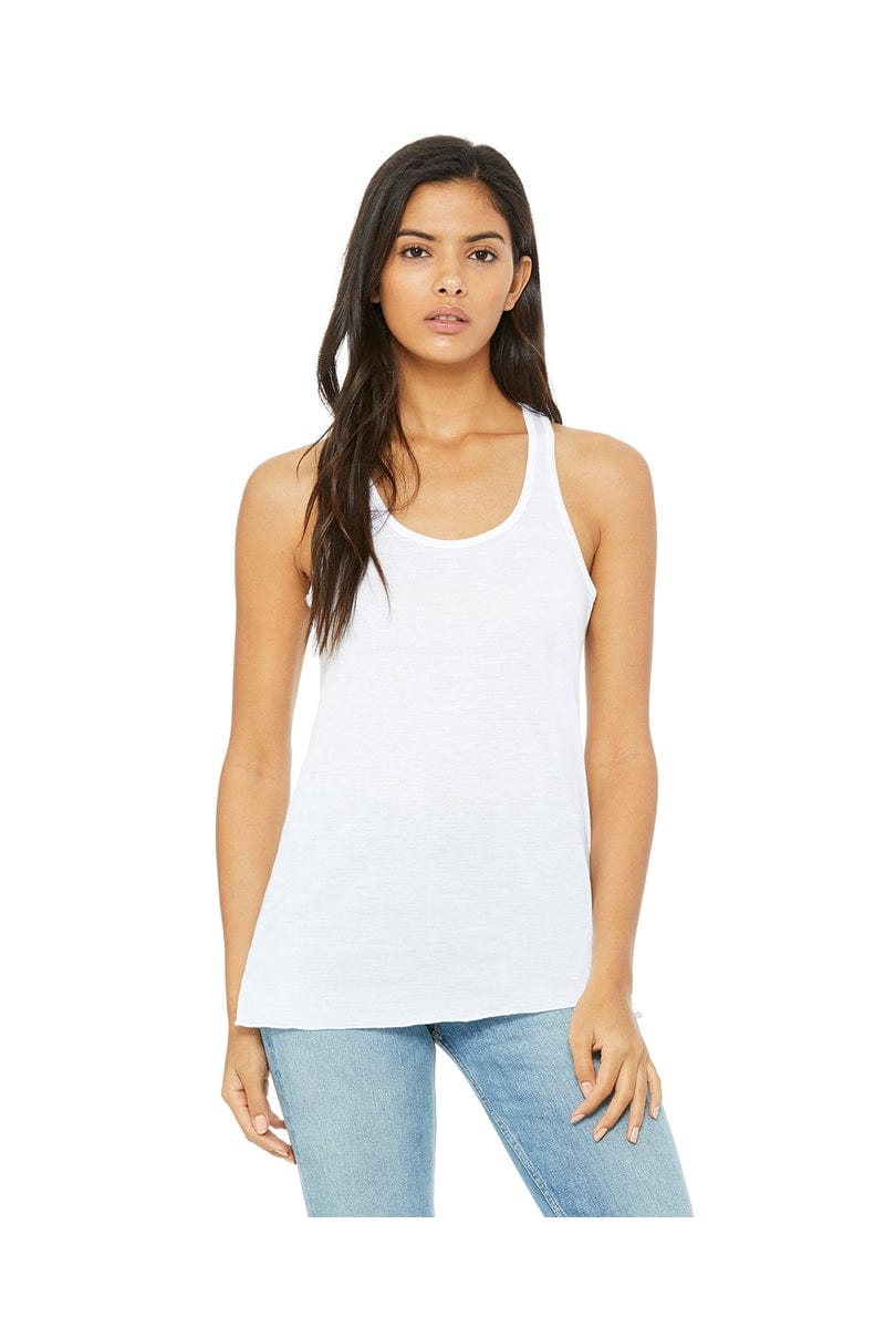 Bella Canvas Tank Tops XS / White Bella+Canvas B8800: Ladies' Flowy Racerback Tank