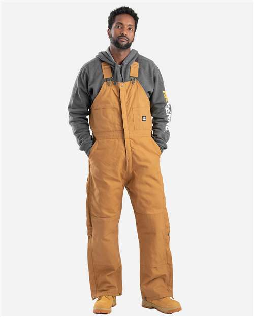 Berne Apparel B415 Men's Heritage Insulated Bib Overall in Brown Duck