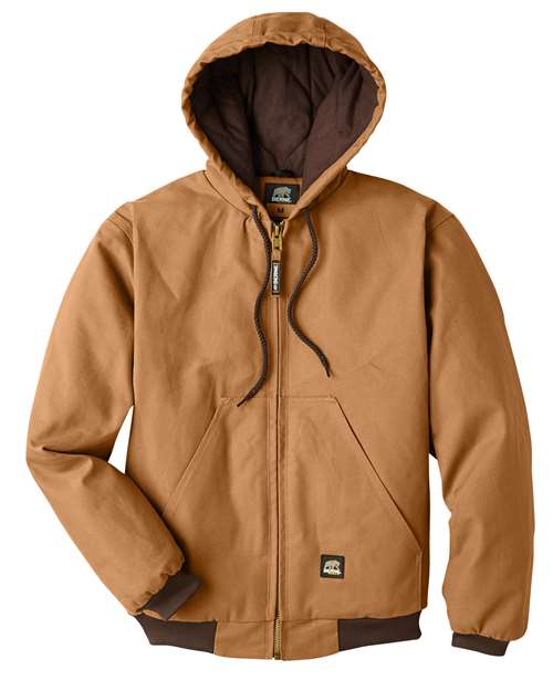 Berne Apparel HJ51 Men's Berne Heritage Hooded Jacket in Brown Duck