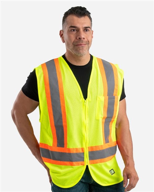 Berne Apparel 13496 HVV046-Men's Hi-Vis Class 2 Multi-Color Vest