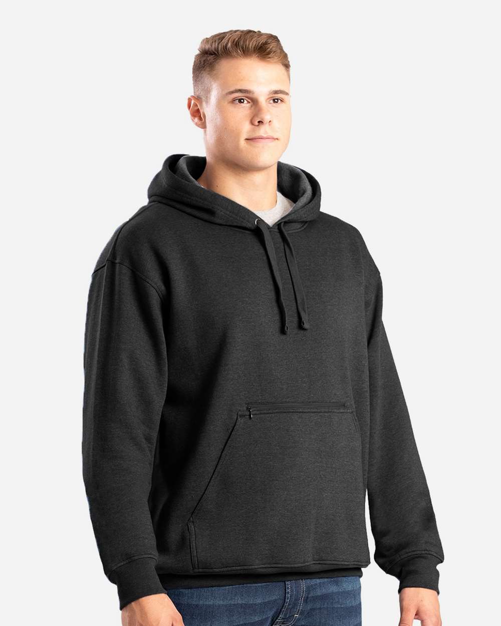 Berne Apparel Fleece - Premium - Hood M / Black Berne Apparel SP418 Men's Heritage Zip Pocket Hooded Sweatshirt