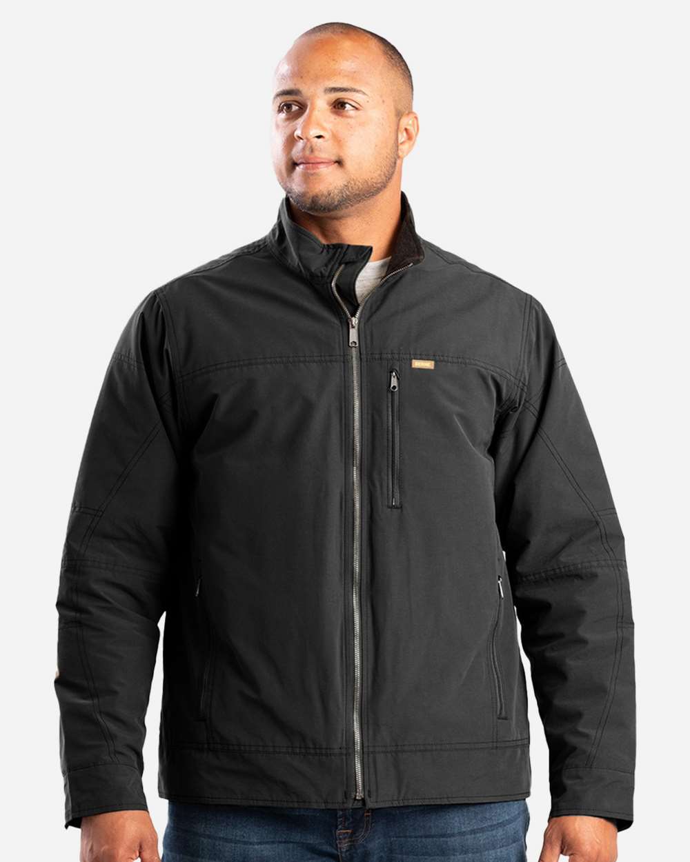 Berne Apparel Outerwear M / Black Berne Apparel J387 Men's Highland Quilt-Lined Micro-Duck Jacket