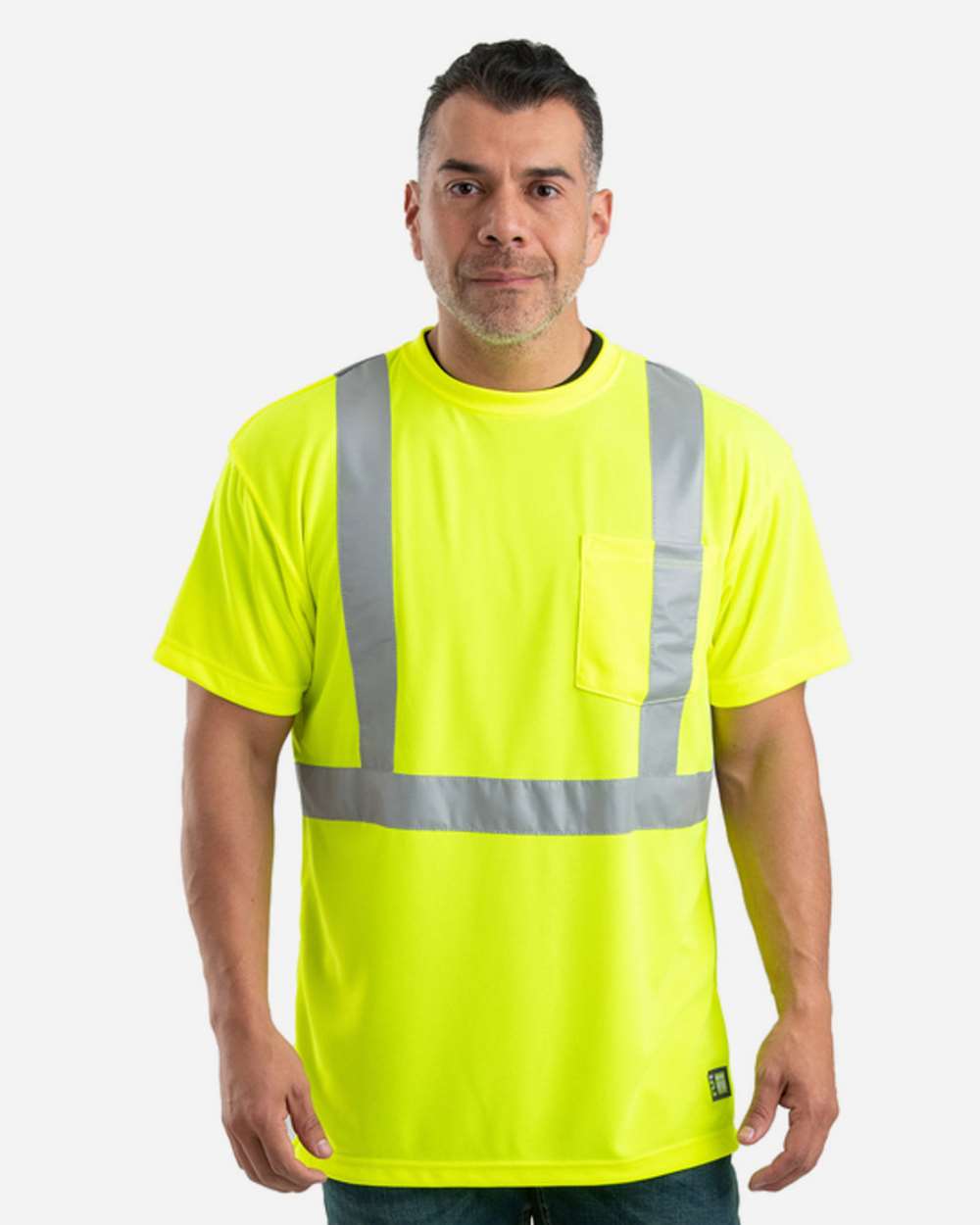Berne Apparel T-Shirts - Premium S / Yellow Berne Apparel HVK012 Men's Hi-Vis Class 2 Performance Pocket T-Shirt