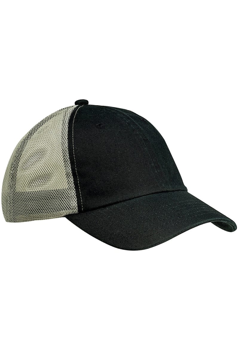 Big Accessories Headwear OS / Black / Gray Big Accessories BA601: Washed Trucker Cap