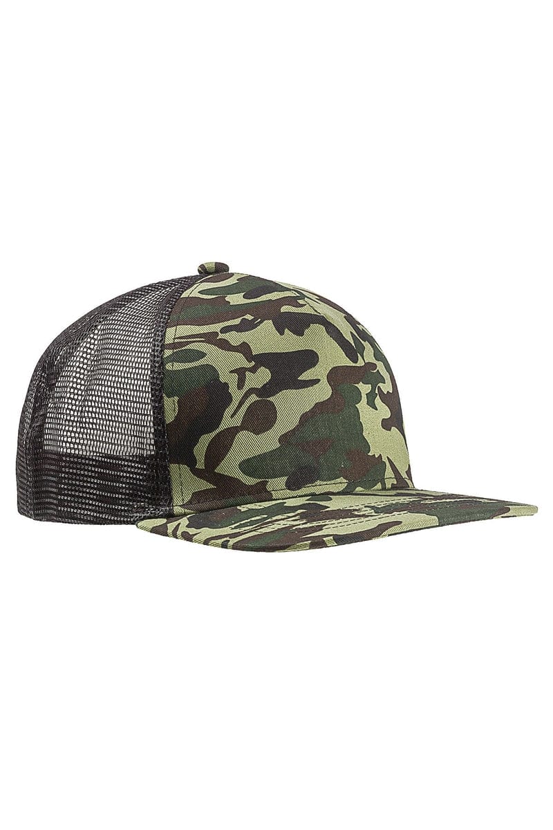 Big Accessories Headwear OS / Forest Camo/ Blk Big Accessories BX025: Surfer Trucker Cap