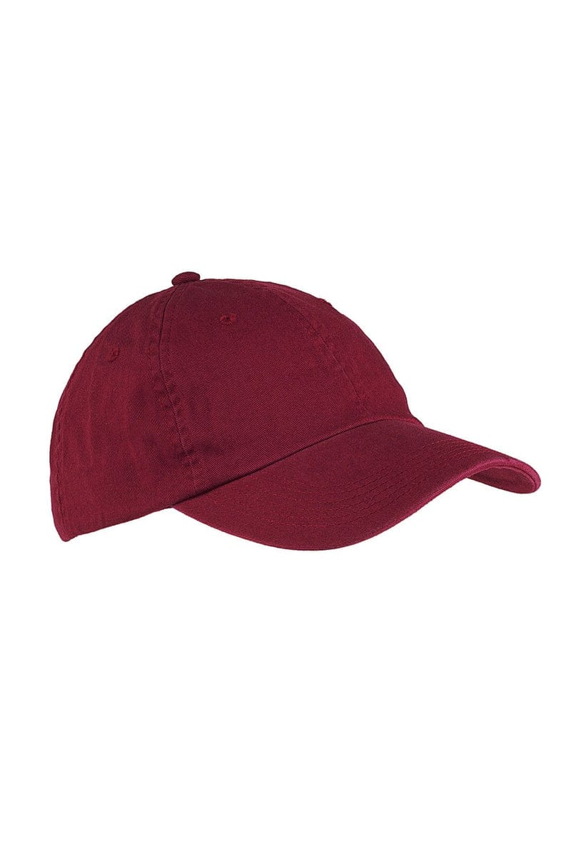 Big Accessories Headwear OS / Maroon Big Accessories BX005: 6-Panel Washed Twill Low-Profile Cap