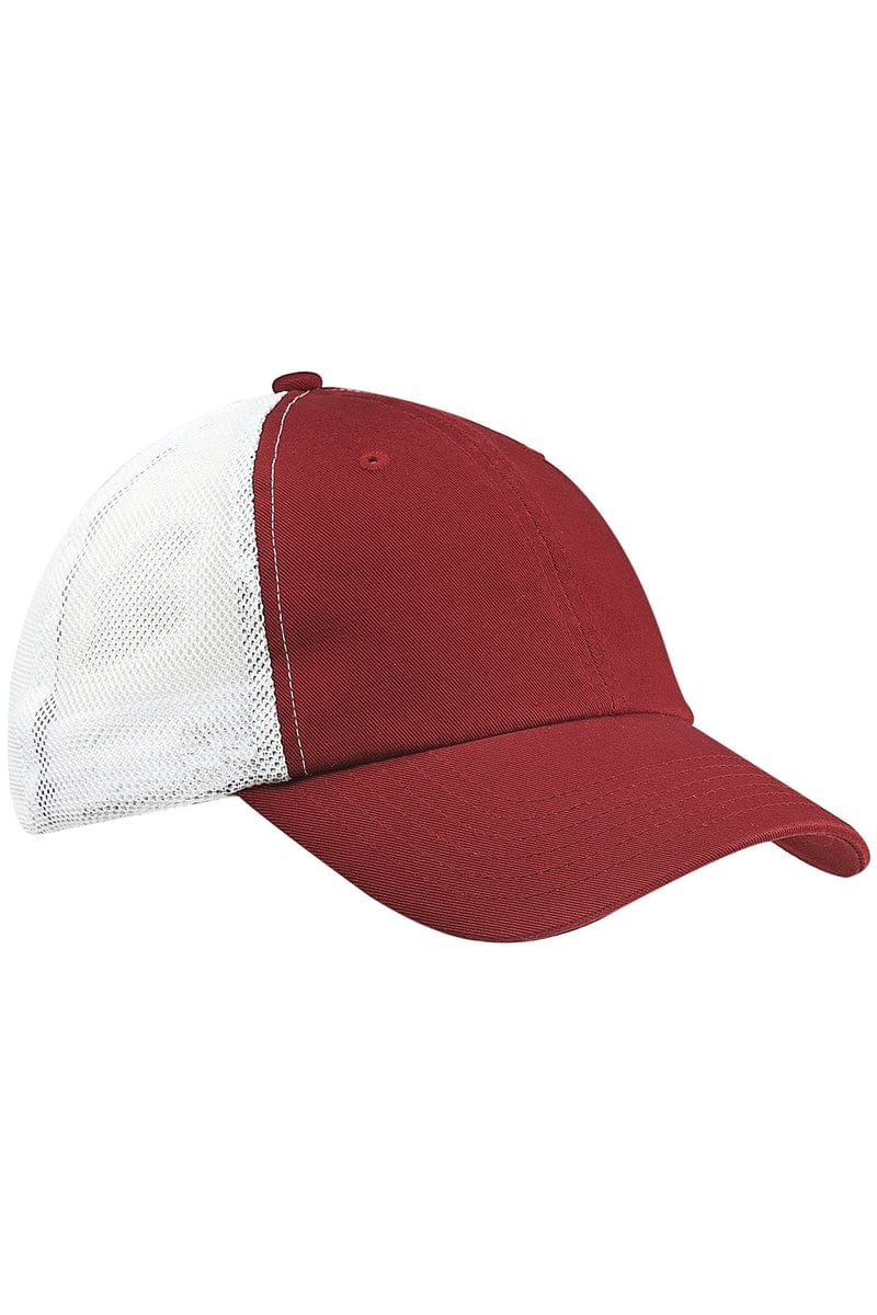 Big Accessories Headwear OS / Maroon/ White Big Accessories BA601: Washed Trucker Cap