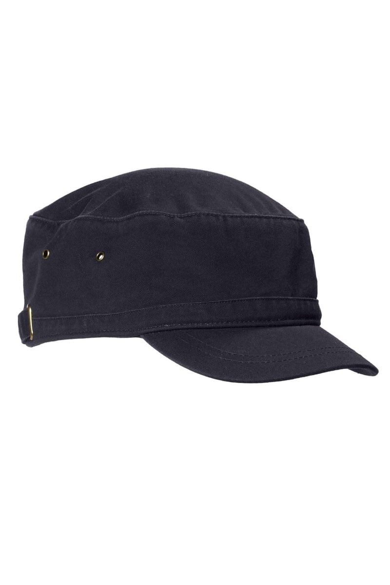 Big Accessories Headwear OS / Navy Big Accessories BA501: Short Bill Cadet Cap
