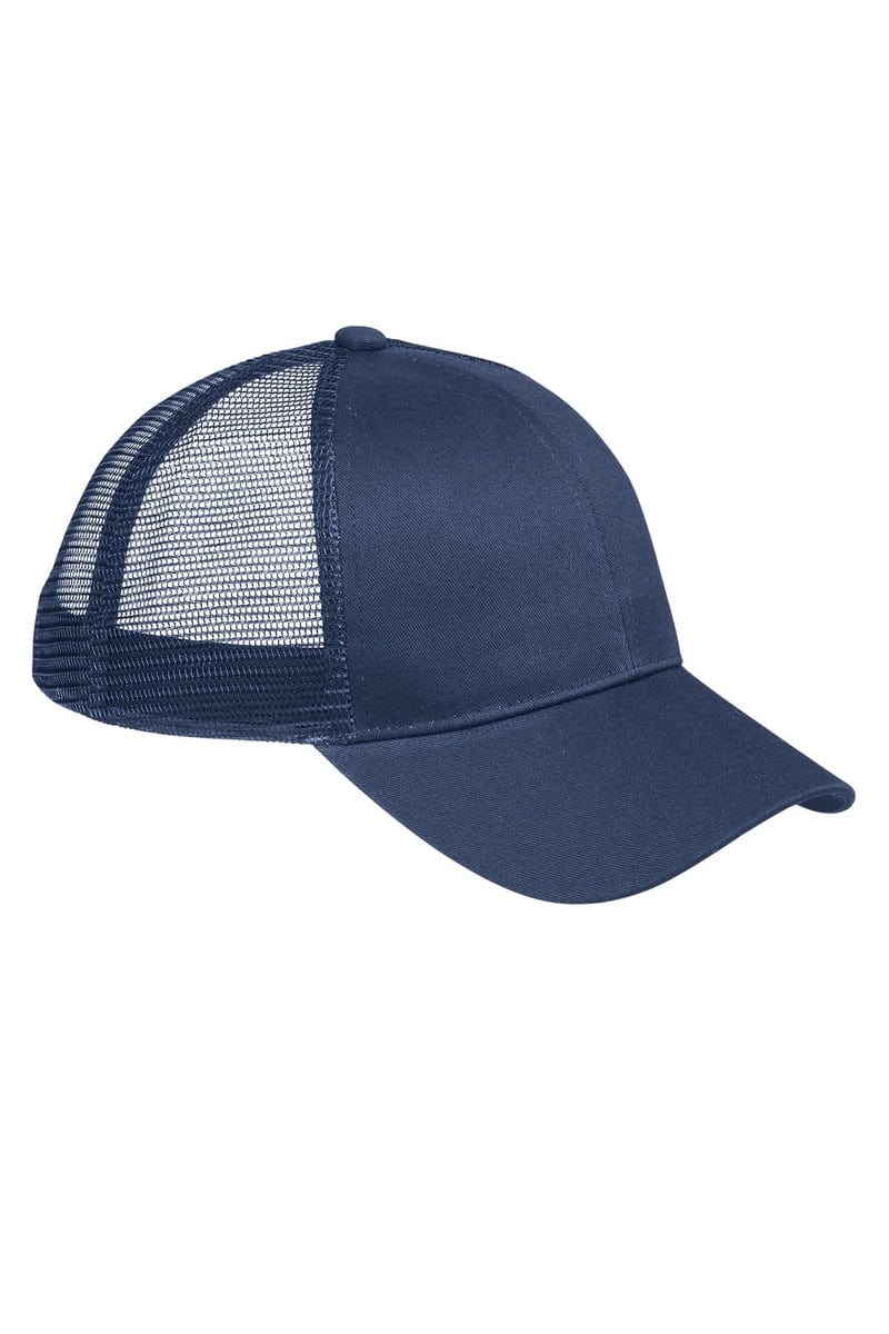Big Accessories Headwear OS / Navy Big Accessories BX019: 6-Panel Structured Trucker Cap